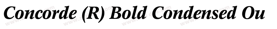 Concorde (R) Bold Condensed Outline字体转换